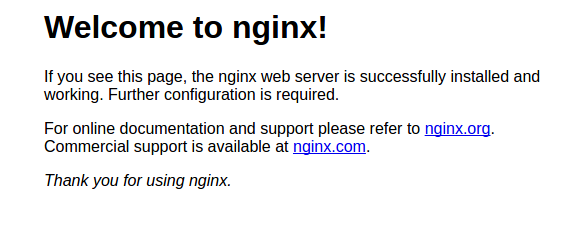 Nginx hello world
